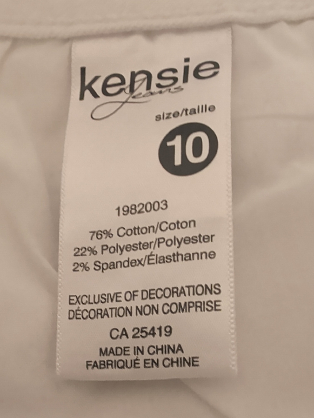 NWOT Kensie White Straight-Leg Jeans - Picture 2 of 12